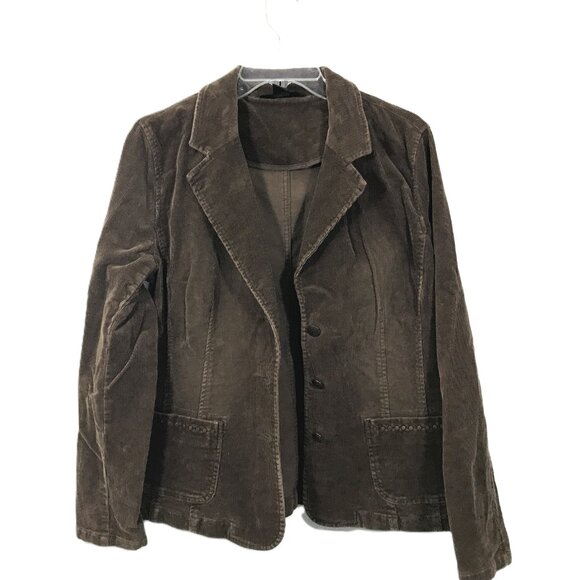 Style & Co Corduroy Blazer Brown Jacket L - Picture 2 of 9